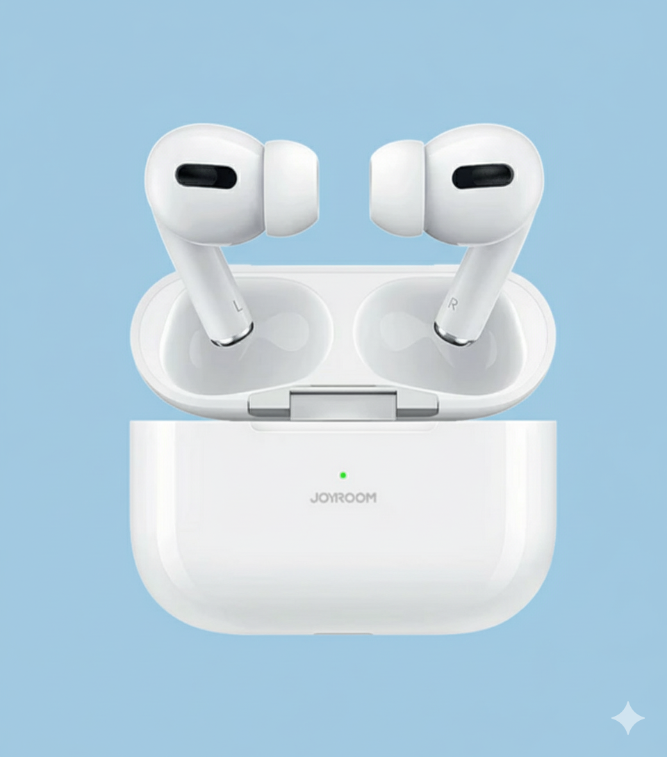 t03s pro joyroom tws active noise cancelling anc earbuds – white( hc) t03s pro joyroom tws active noise cancelling anc earbuds – white( hc)