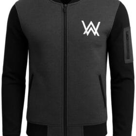 new winter collection charcoal grey wa printed zipper jacket for men boys premium fleece material stylish bomber design full front zipper closure 2.png