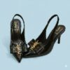 black kitten heel shoes for wome(hc)