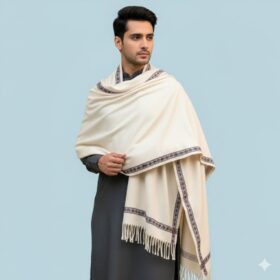 1 Pc Men's Wool Plain Shawl(mk)