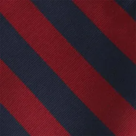 Burgundy & Navy-Blue Stripes Woven Tie & Pocket Square Set | Premium Men’s Formal Striped Tie | Classic Woven Design