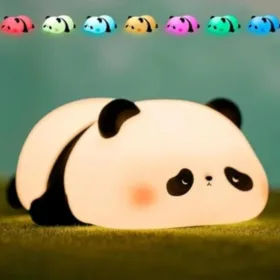 Cute Panda  Soft Silicone LED Animal Bedside Lamp(ym)