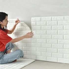 3D White Brick Wall Stickers(ym)