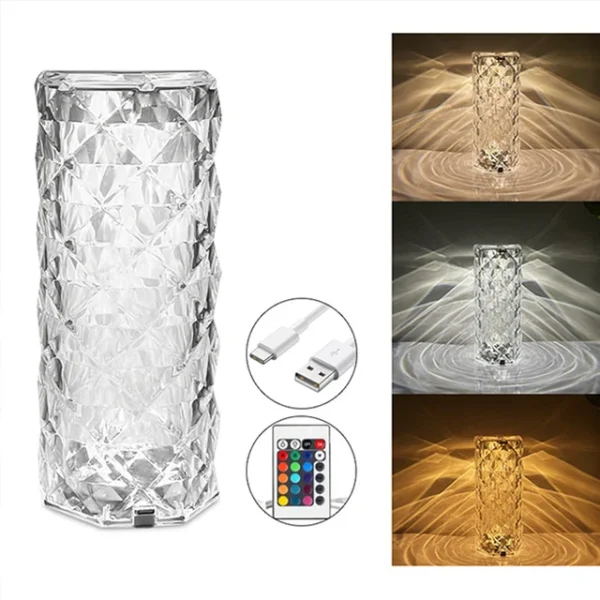 16 Colors Diamond Rose Crystal Touch Lamp(hc) - Image 5