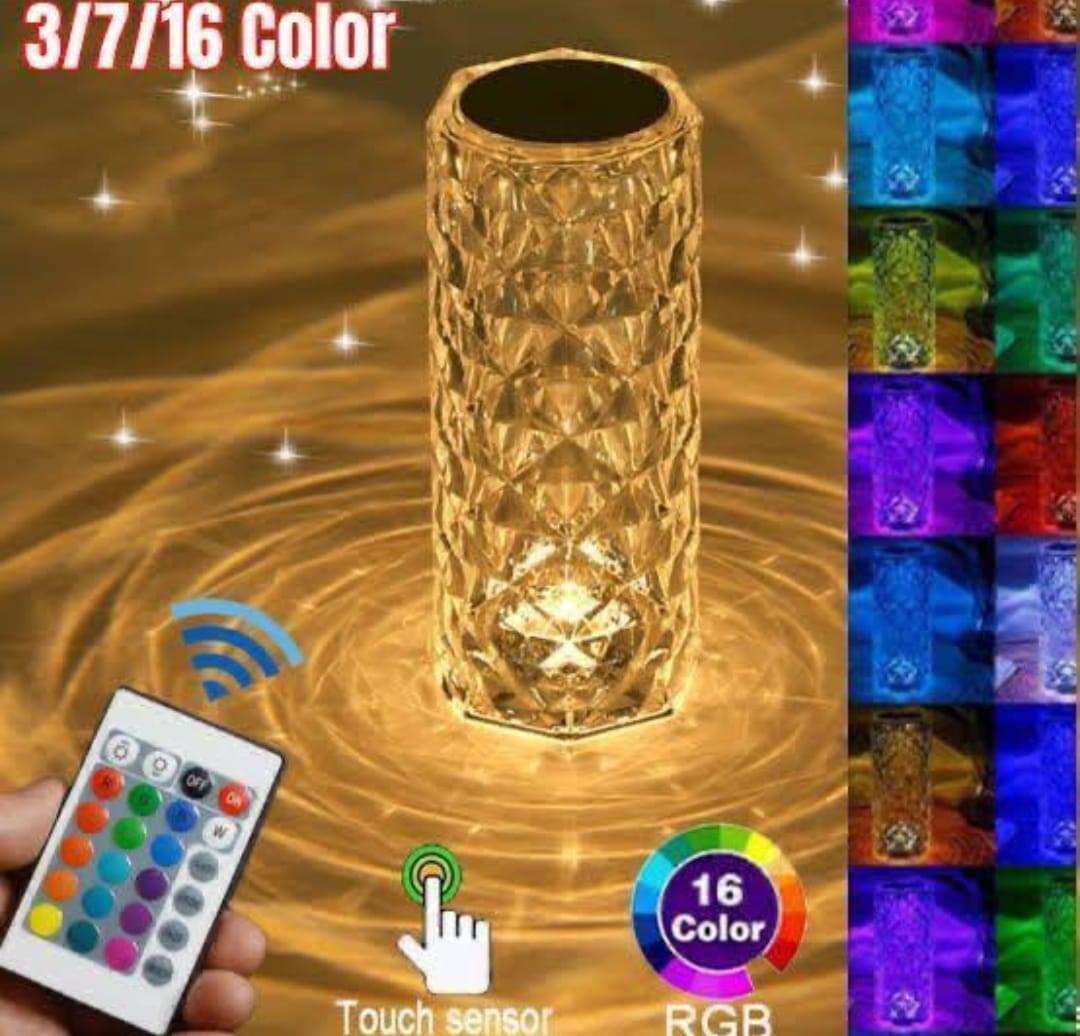 16 Colors Diamond Rose Crystal Touch Lamp(hc) - Image 1