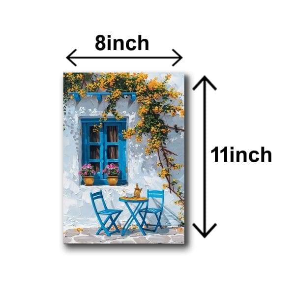 Set Of 5 Italian Vintage Homes Art Themed Wall Art Wooden Sticky Phototile Frames For Wall Home And Girls Room Decoration(hc) - Image 4